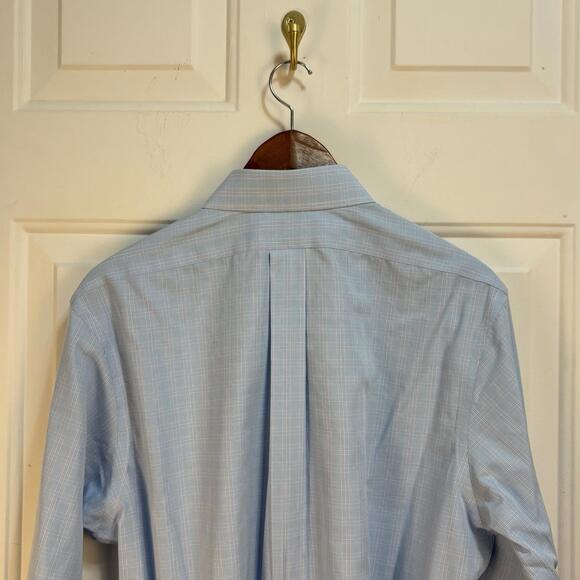 Brooks Brothers 1818 Regent Shirt Mens 16 2/3 Blue Plaid Non‎ Iron Supima Cotton - Picture 9 of 9